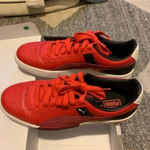 Red Puma sneakers